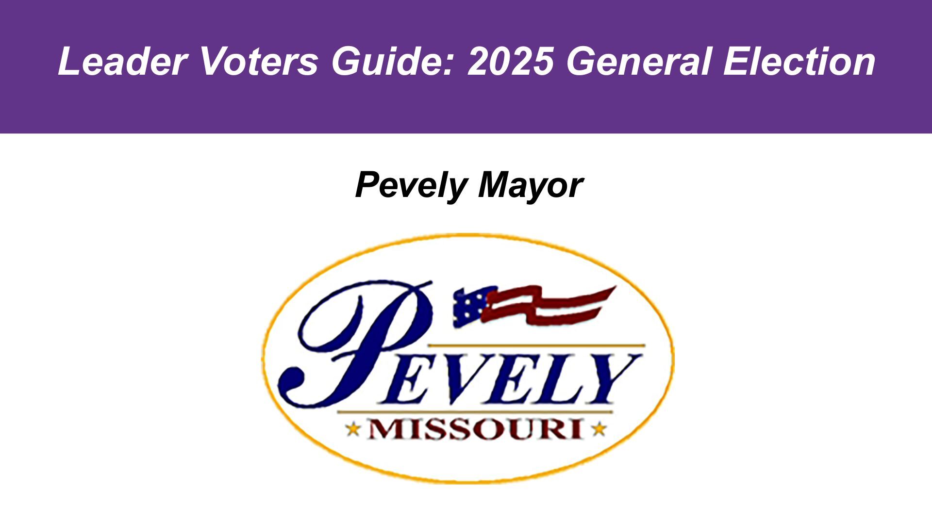 Markus challenges Haas in Pevely mayor race